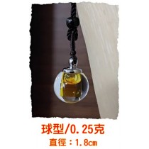 頂級沉香精油如意寶瓶掛飾-透明球型(0.25g)